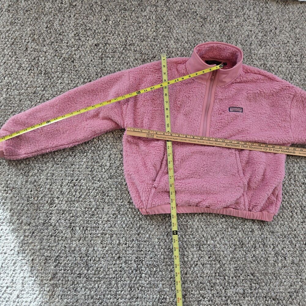 Vineyard Vines Sweatshirt Women M High Pile Teddy Pullover 1/2 Zip Sherpa Fleece - Picture 8 of 10
